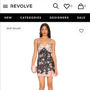 Revolve American Rose Slip Dress